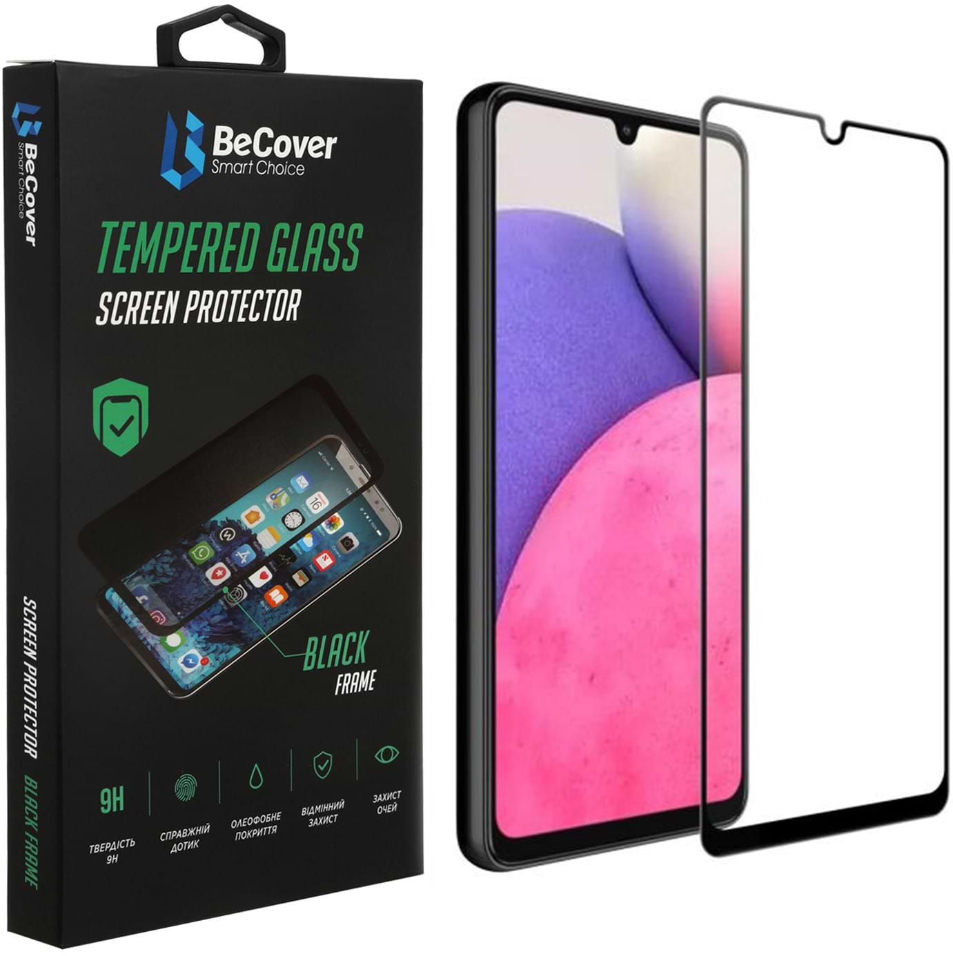 Захисне скло для смартфону BeCover for Samsung Galaxy A33 SM-A336 Black (707321) - Фото 1