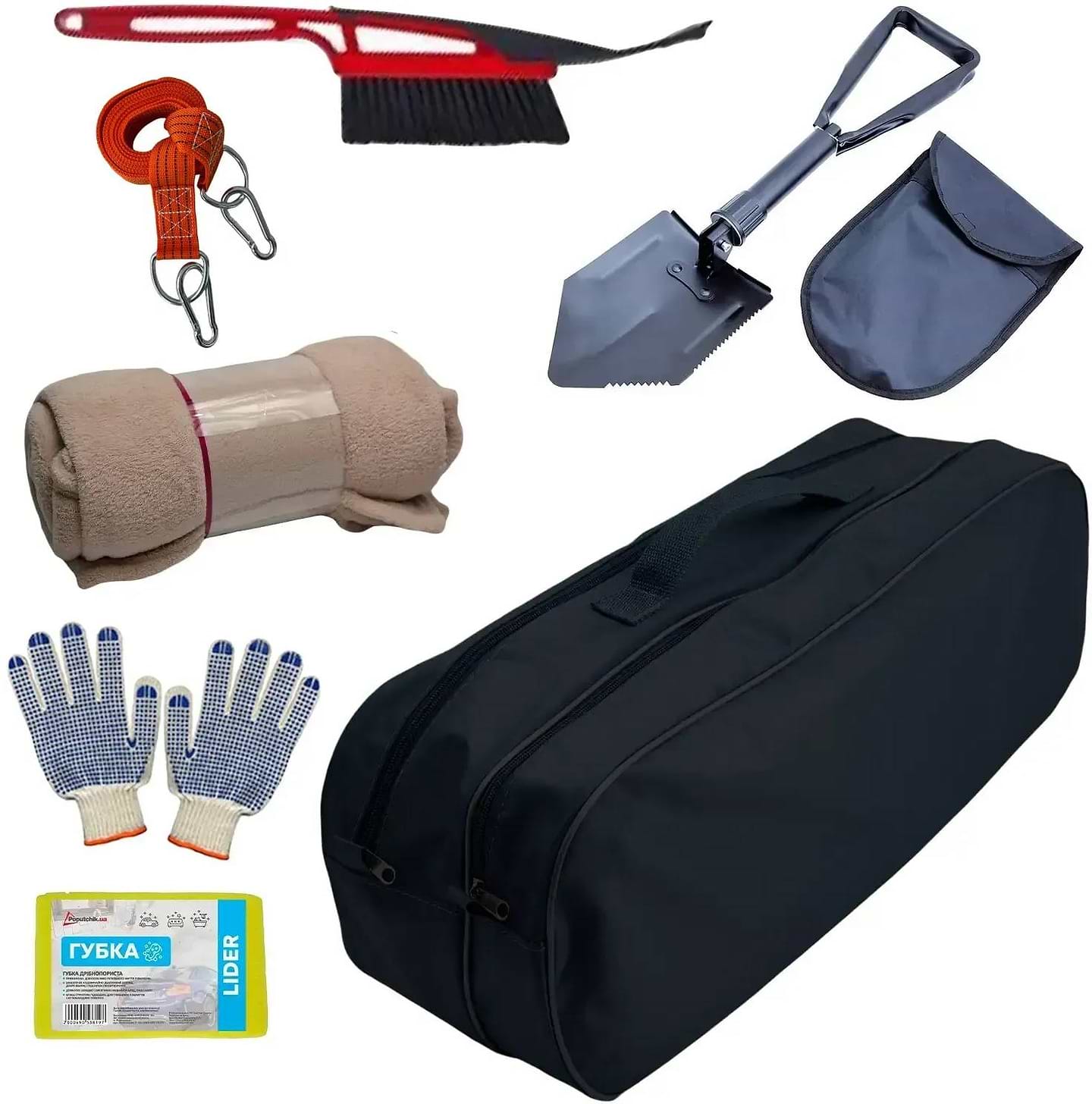 Набір для авто Poputchik 4 сезона NEW чорна (01-038)