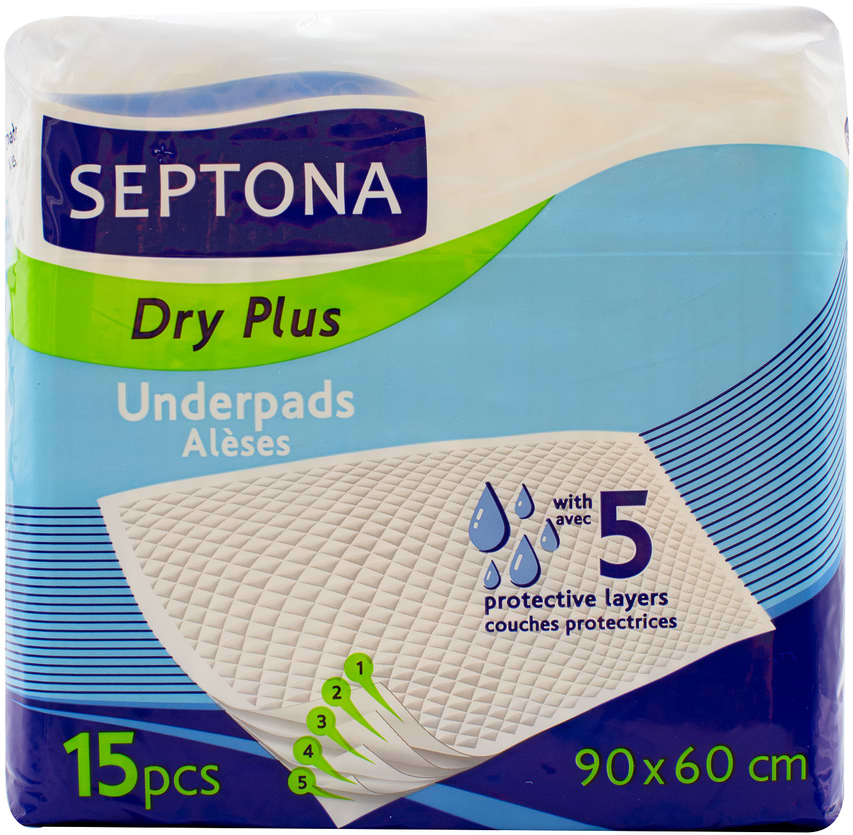 Одноразова пелюшка Septona Dry Plus 60х90 15 шт. (SUPDP6090)