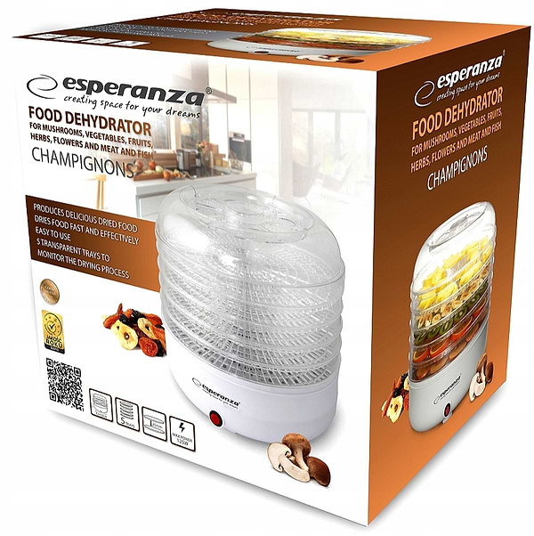 Фото - Сушарка для фруктів та овочів Esperanza Food Dehydrator EKD001