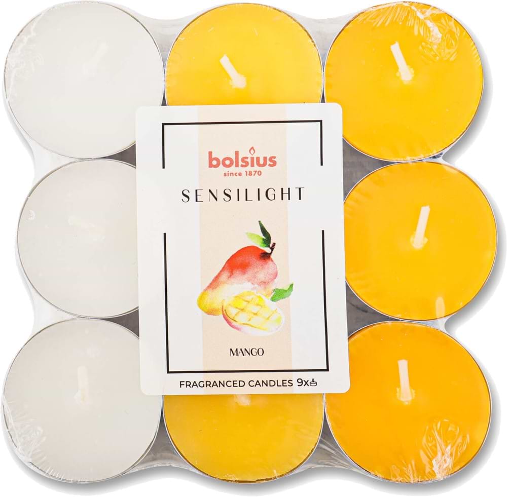Свеча чайная Bolsius ароматическая Sensilight 9шт манго (152688) - Фото 1
