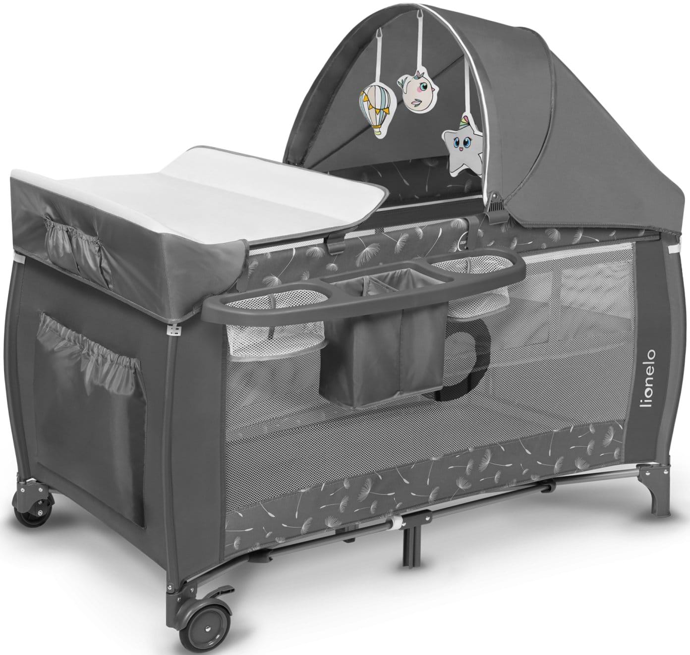 Манеж-ліжко Lionelo Sven Plus Grey Concrete