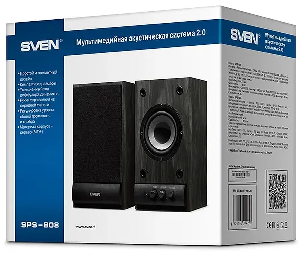 Фото - Компьютерная акустика обычная 2.0 Sven SPS-608 black