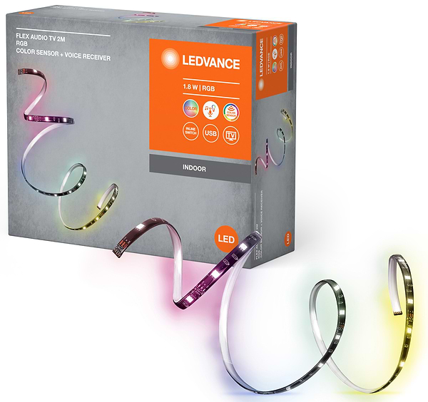 Фото - Світлодіодна стрічка Ledvance FLEX AUDIO TV 1,8W 2M RGB COLORSEN USB (4099854095283)