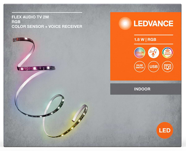 Фото - Світлодіодна стрічка Ledvance FLEX AUDIO TV 1,8W 2M RGB COLORSEN USB (4099854095283)