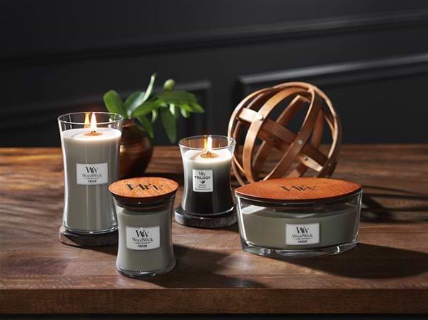 Фото - Свеча стекло Woodwick Medium Sand & Driftwood (Песок и коряга) 275г (92378E)
