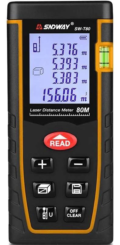 Вимірювач відстані лазерний Sndway SW-T80