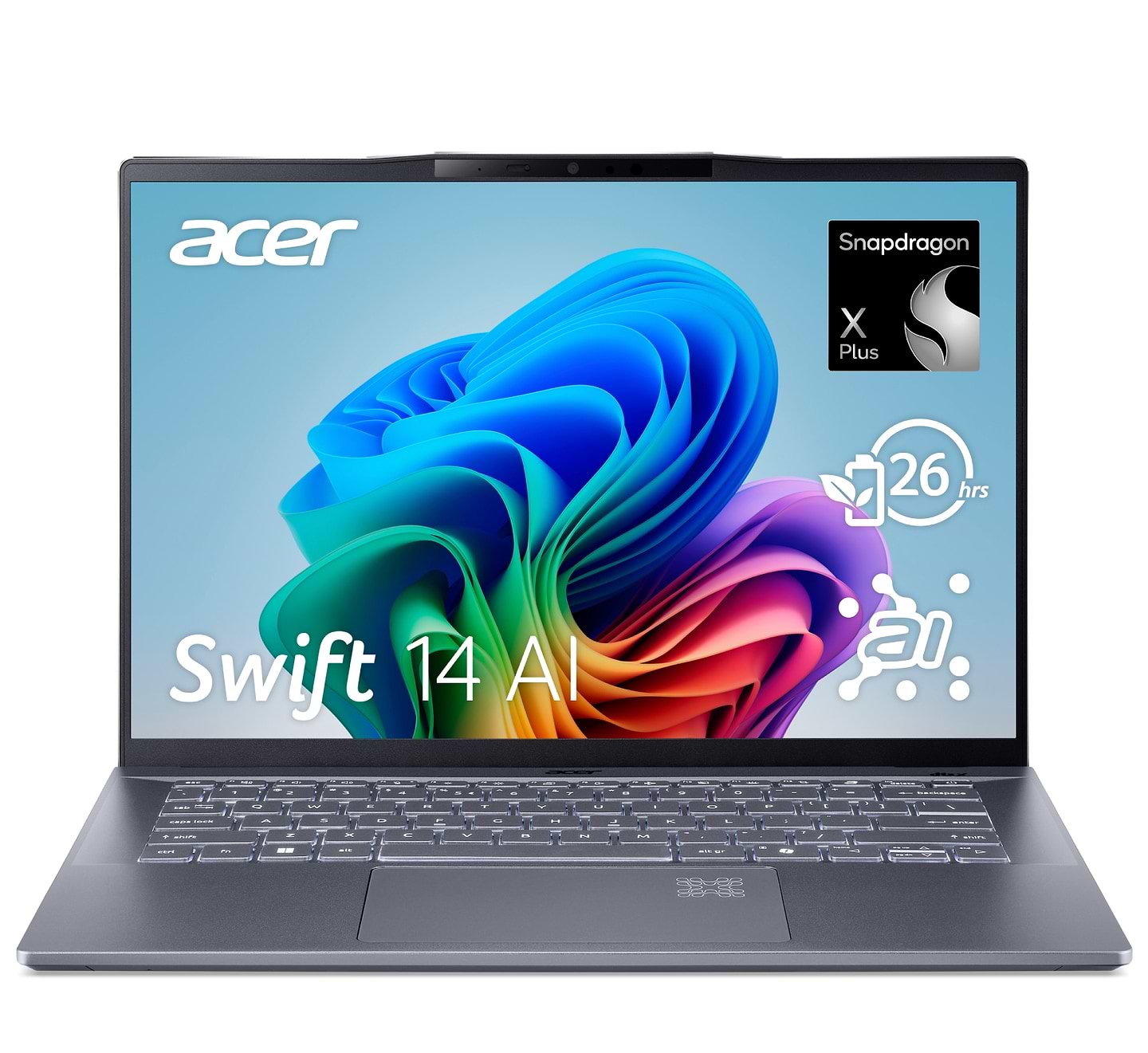 Ноутбук Acer Swift 14 AI SF14-11 (NX.KZXEU.001) Steel Gray - Фото 1