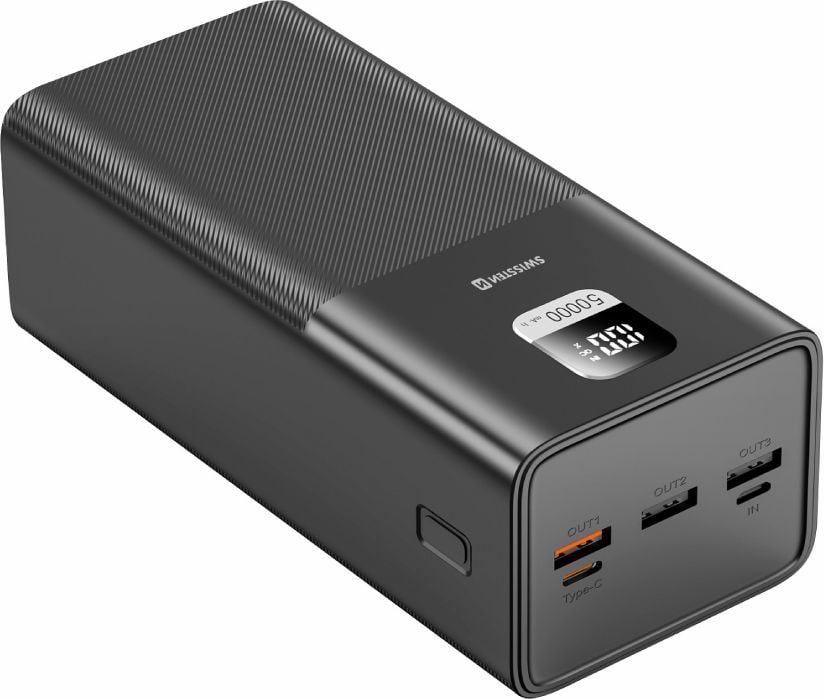 Батарея мобільна Swissten 50000mAh 100W Black (8595217481282)
