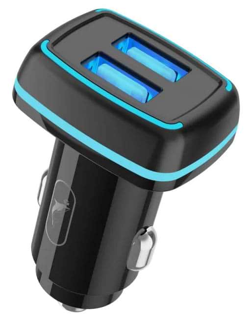 Автомобильное зарядное устройство SkyDolphin SZ18L (2USB, 3.4A) Black + кабель Lightning (AZP-000099)