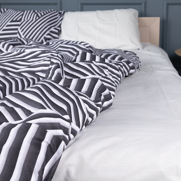 Фото - Комплект постельного белья MirSon King Size 220х240 см 17-0629 Diamond Black White Бязь (2200008464509)