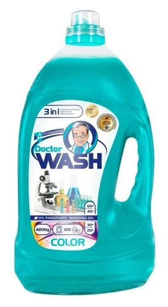 Гель для стирки DOCTOR WASH д/цветных вещей 4200г - Фото 1