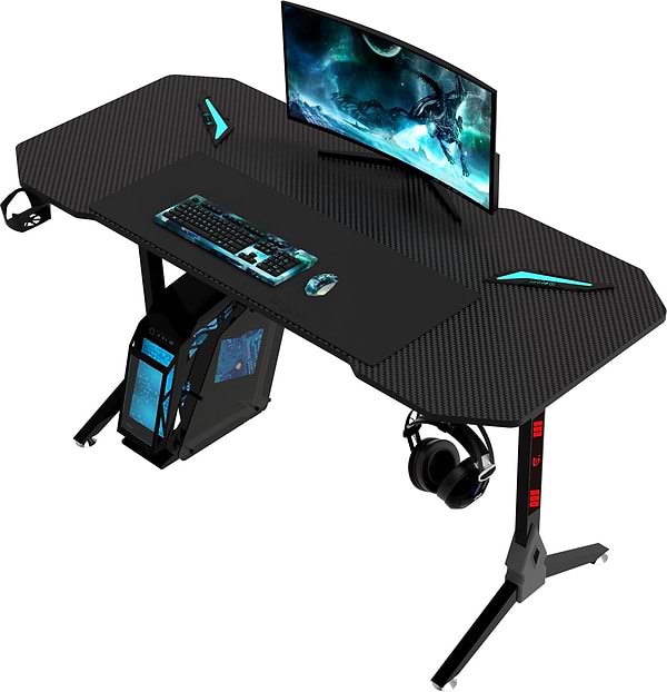 Фото - Стол компьютерный GT Racer T-1211 (120x60x73) Black