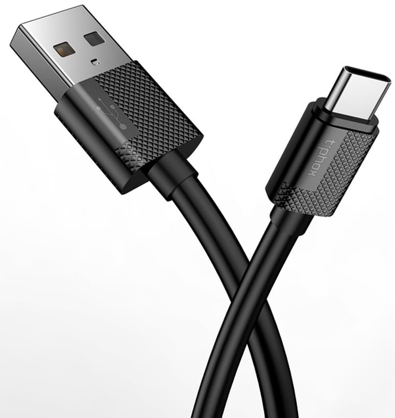 Кабель T-phox Nets T-C801 Type-C - 0.3m (Black)