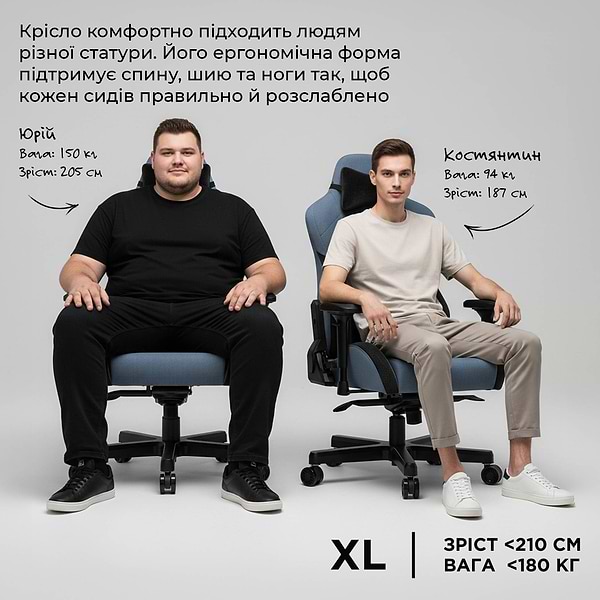 Фото - Кресло для геймеров Anda Seat T-Pro 2 Grey/Black Size XL (AD12XLLA-01-GB-F)