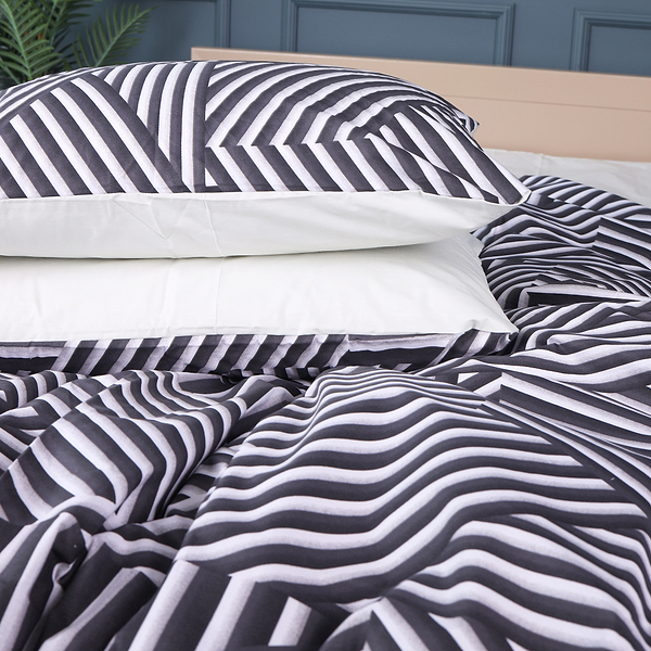 Фото - Комплект постельного белья MirSon King Size 220х240 см 17-0629 Diamond Black White Бязь (2200008464509)