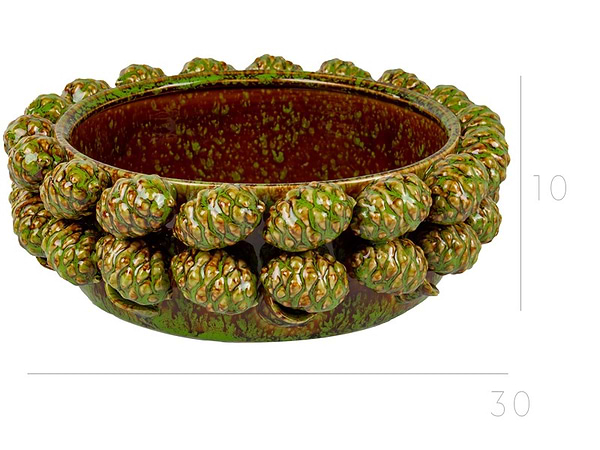 Фото - Кашпо Lefard Шишки 30х30х10 см зеленое (626-003)