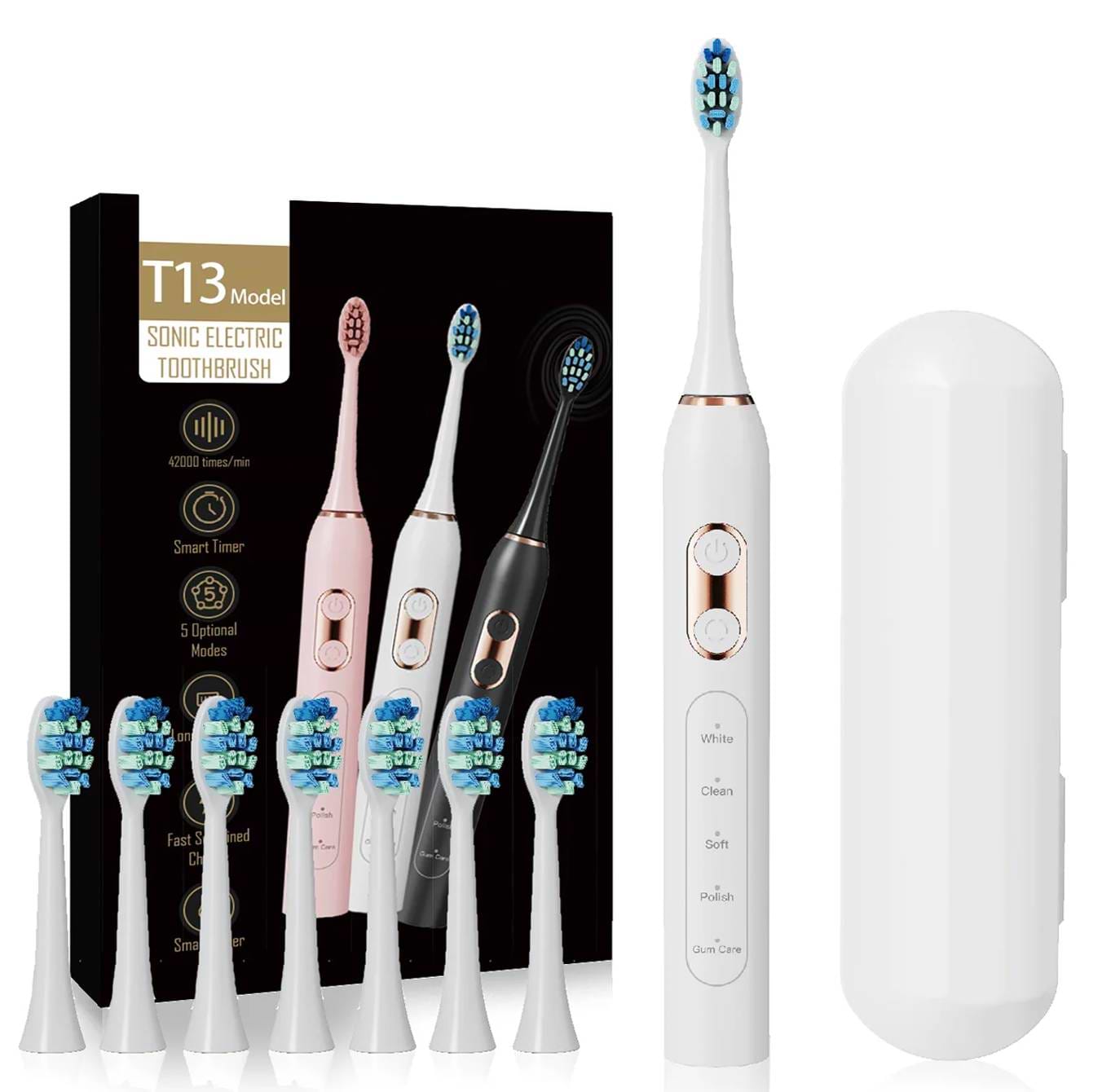 Зубная щетка электрическая INSPIRE T13 8 насадок + кейс White (ins-t13-8noz-case-white)