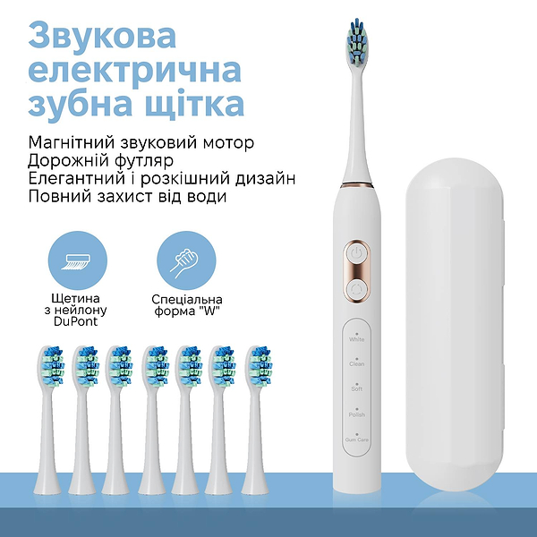 Фото - Зубная щетка электрическая INSPIRE T13 8 насадок + кейс White (ins-t13-8noz-case-white)