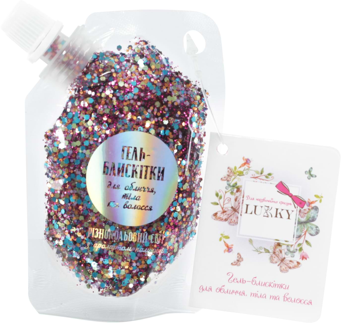 Набор для лица Lukky гель-блёстки д.лица,тела,волос Разноцветный Мир,40 мл,карманный (T18942)