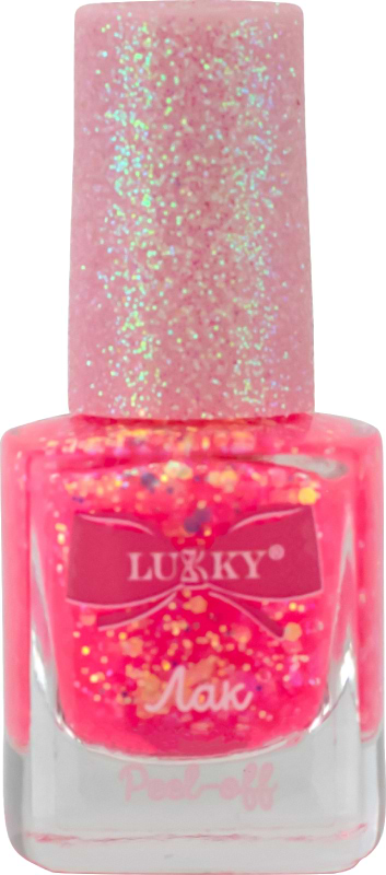 Лак для ногтей Lukky Конфетти с блестками, цвет алый (T22764)
