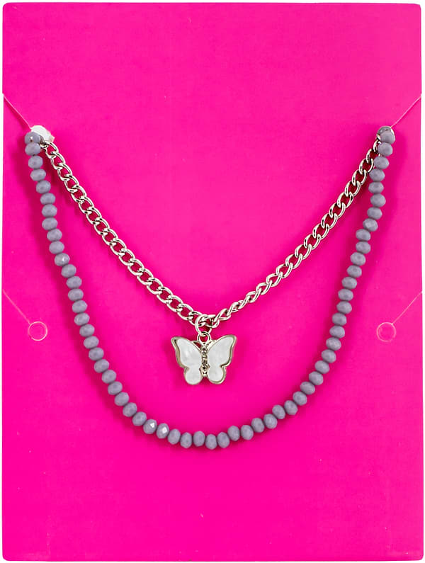 Фото - Дитяча біжутерія Lukky Набір Намист Fashion: перлинне намисто та ланцюжок з підвіскою у вигляді метелика (T24693)