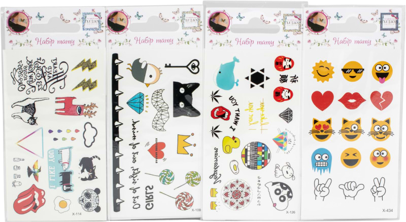 Тату Lukky Fashion ''Будь неповторною!'', набір з 4 шт. (T25632)