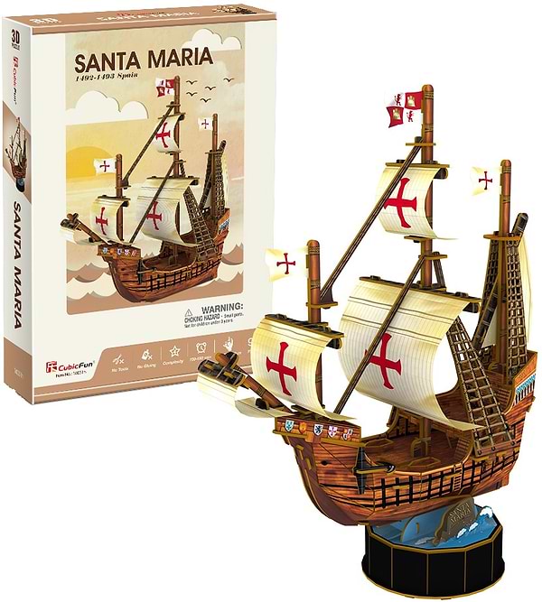 Фото - 3D пазли Cubic Fun "Корабель Санта Марія" (T4031h) Фото - 3D пазли Cubic Fun "Корабель Санта Марія" (T4031h)