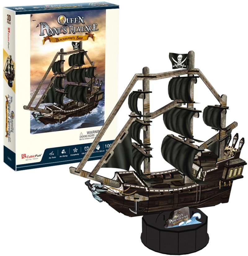 3D пазли Cubic Fun Корабель "Помста королеви Анни" (T4035h) - Фото 1