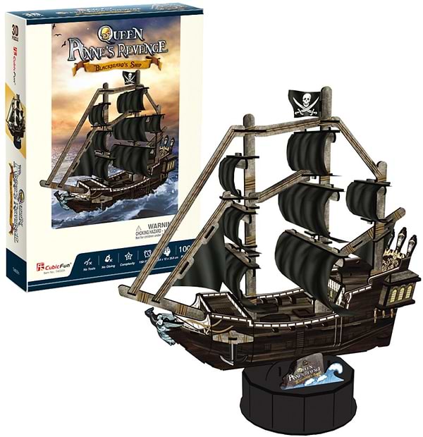 Фото - 3D пазлы Cubic Fun Корабль "Месть королевы Анны" (T4035h)
