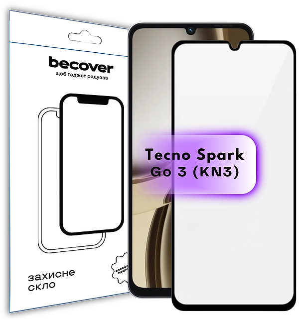Фото - Защитное стекло для смартфона BeCover for Tecno Spark Go 3 (KN3) Black (715166) Фото - Защитное стекло для смартфона BeCover for Tecno Spark Go 3 (KN3) Black (715166)