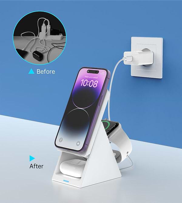 Фото - Беспроводное зарядное устройство Choetech 15W (T600-F)