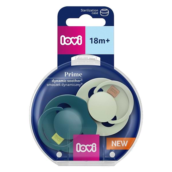 Фото - Симетрична пустушка Lovi Prime 18+ міс 2 шт. Pistachio/Green (34/415)