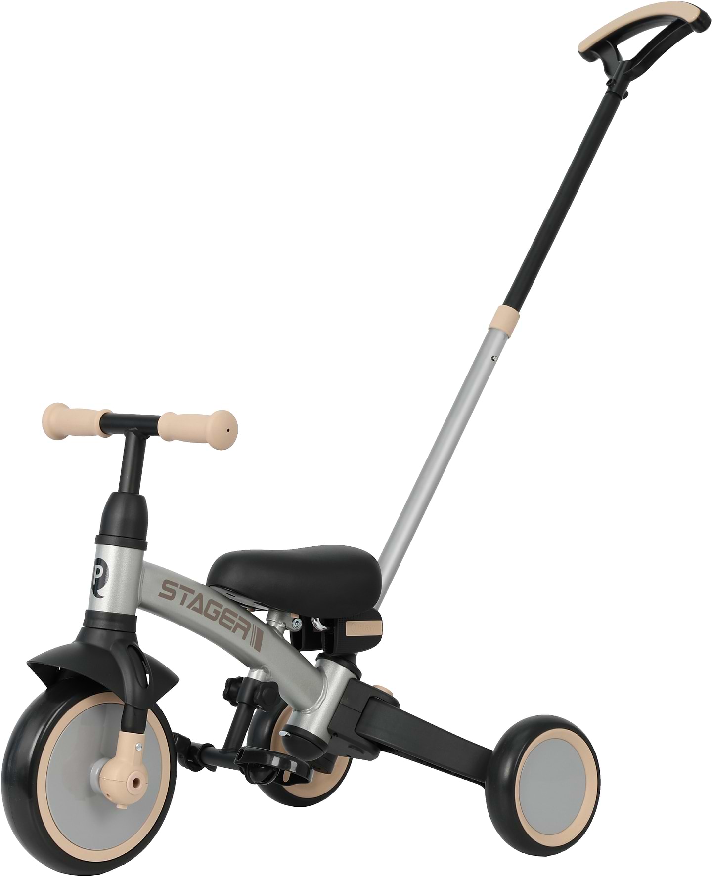 Трёхколёсный велосипед Qplay Stager 3в1 Silver (T80STAGERSilver)