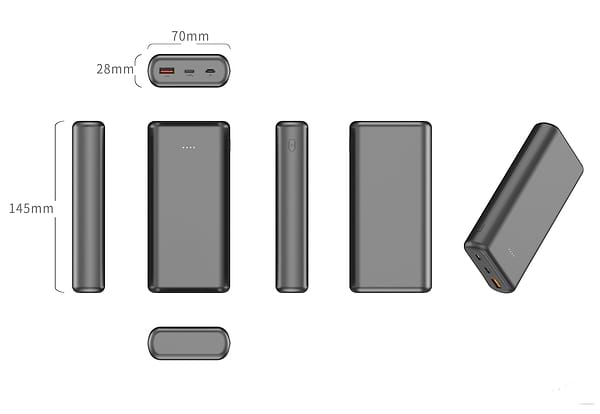 Фото - Батарея мобільна Xipin T91 PD20W 20000mah Black (T91PC)