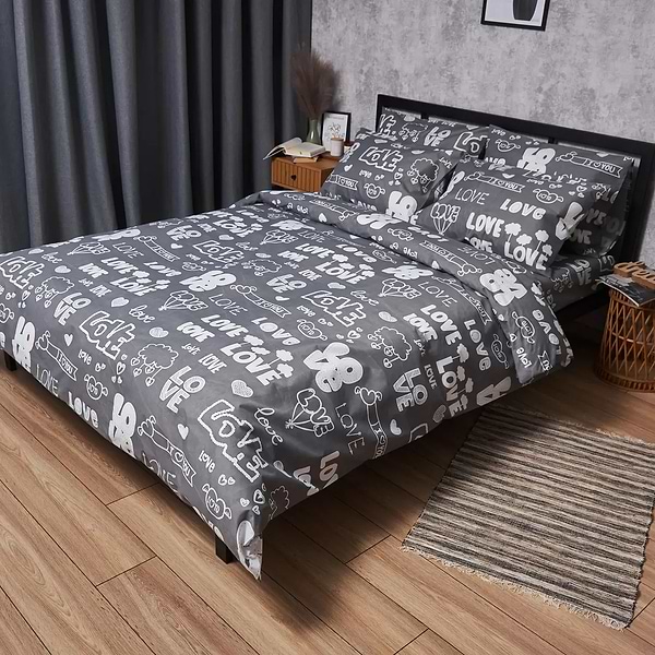 Фото - Підковдра двоспальна євро Moon&Star Premium Love Script King Size 220x240 см (MS-870000874) Фото - Підковдра двоспальна євро Moon&Star Premium Love Script King Size 220x240 см (MS-870000874)