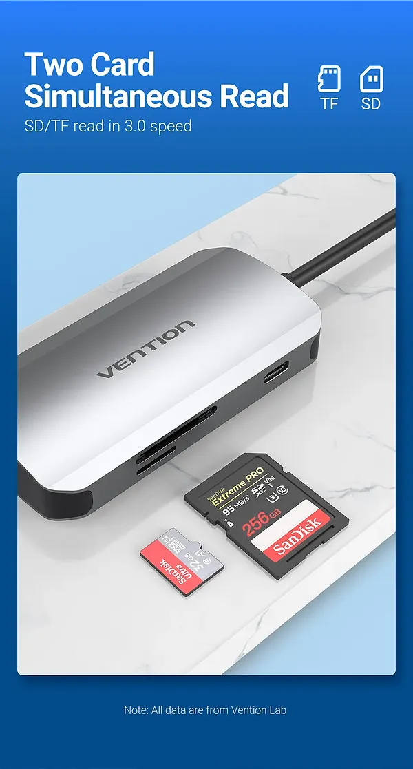 Фото - Док-станція Vention USB3.1 Type-C - USB (TNHHB)