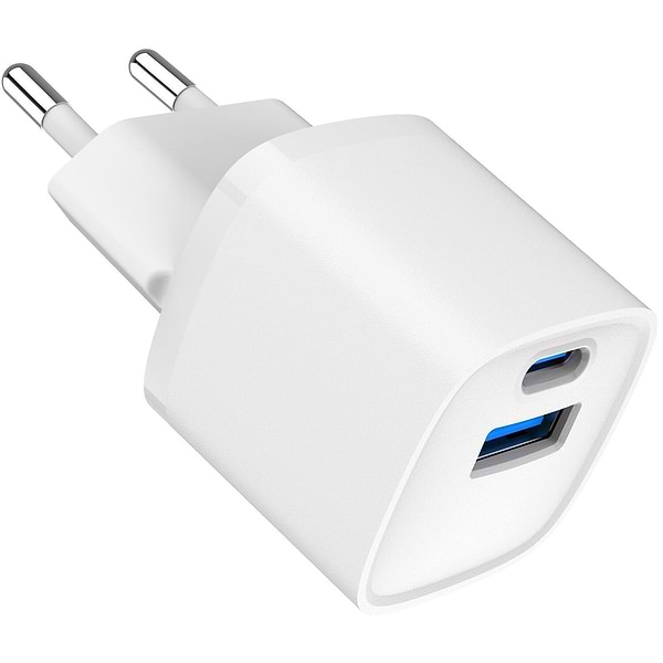Фото - Сетевое зарядное устройство Gembird 1 USB-A + 1 Type-C PD20Вт + QC3.0 18Вт (TA-UC-PDQC20-W-01)