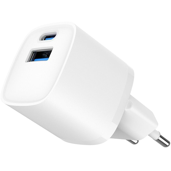 Фото - Сетевое зарядное устройство Gembird 1 USB-A + 1 Type-C PD20Вт + QC3.0 18Вт (TA-UC-PDQC20-W-01)