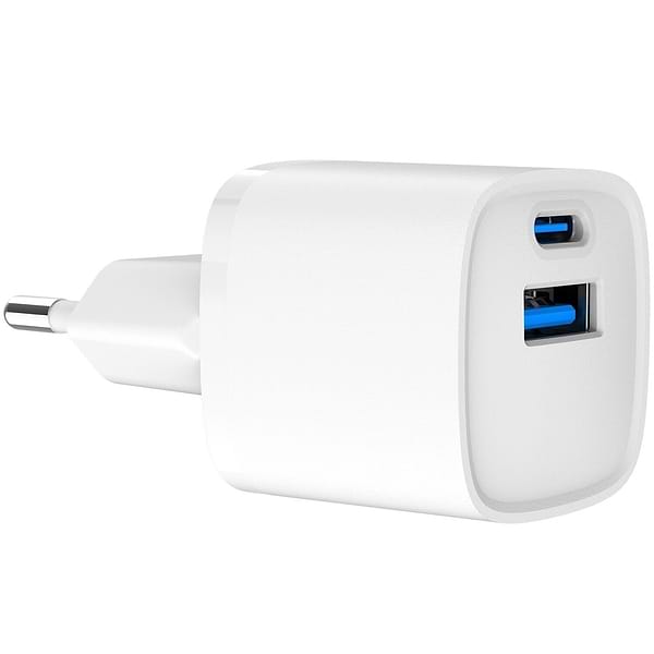 Фото - Сетевое зарядное устройство Gembird 1 USB-A + 1 Type-C PD20Вт + QC3.0 18Вт (TA-UC-PDQC20-W-01)
