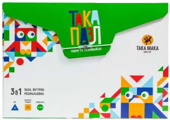 Фото - Пазли (3-4 роки) Taka Maka Курочка (28 ел) - геометричний пазл-розмальовка (210001-UA)