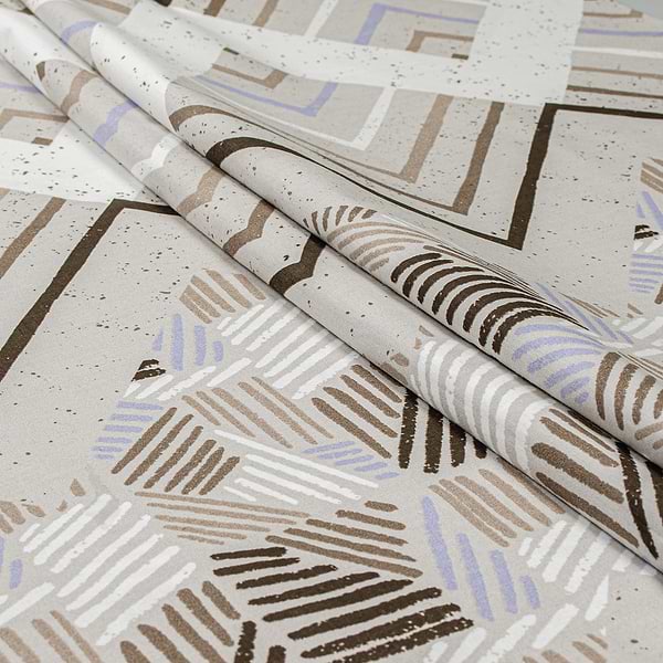 Фото - Простынь полуторная Home Line бязь 150х215 увлеченность сиренево-бежевый (181410)