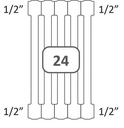 Фото - Радиатор отопления Cordivari ARDESIA COL.2 EL. 8 H1800 24 T15 TELA OPACO (AR2081800024T15A)