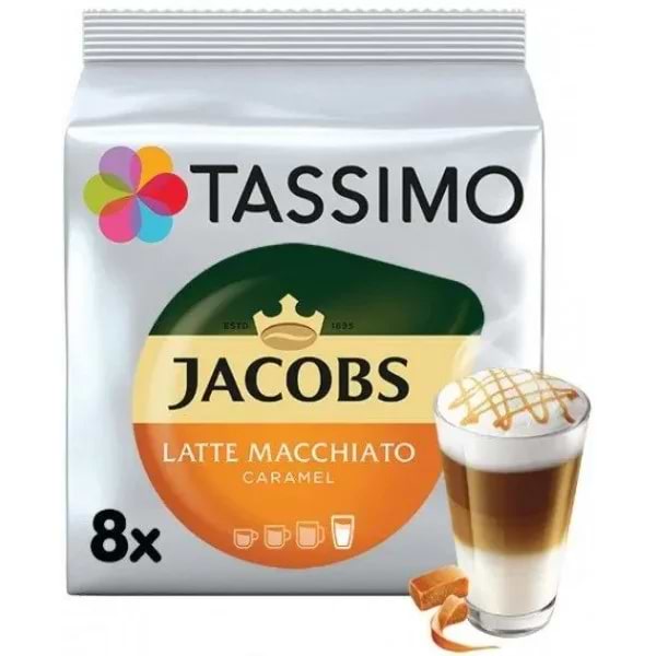 Кава у капсулах Tassimo Jacobs Latte Macchiato Caramel 8 шт.
