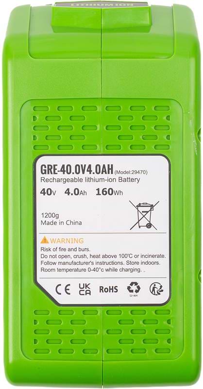 Фото - Аккумулятор для электроинструментов PowerPlant GREENWORKS 40V 4.0Ah Li-ion (TB922147)