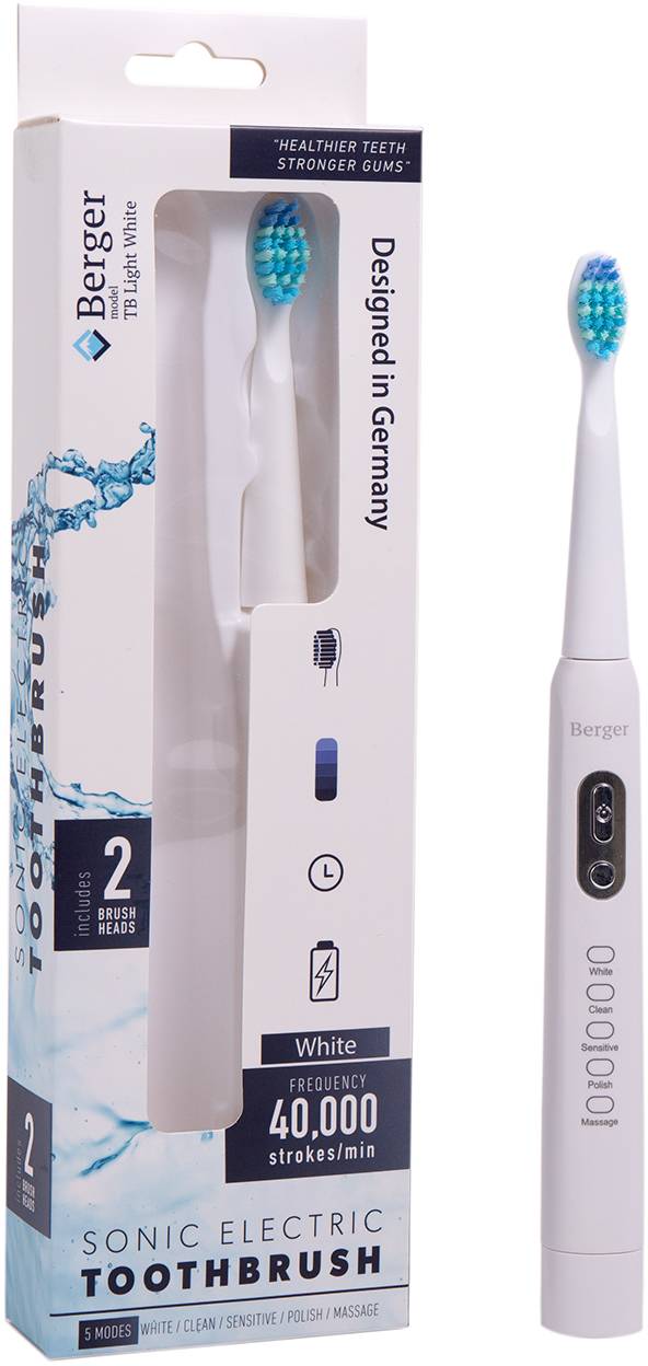 Зубная щетка электрическая Berger TB Light White - Фото 1
