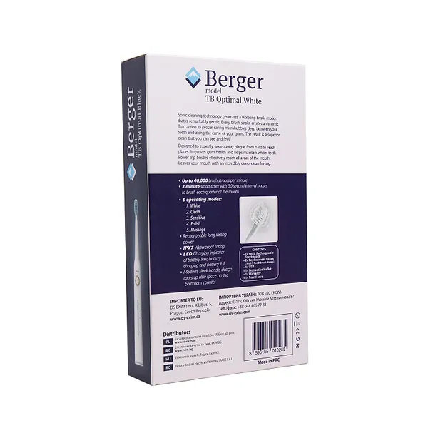 Фото - Зубная щетка электрическая Berger TB Optimal White+Case