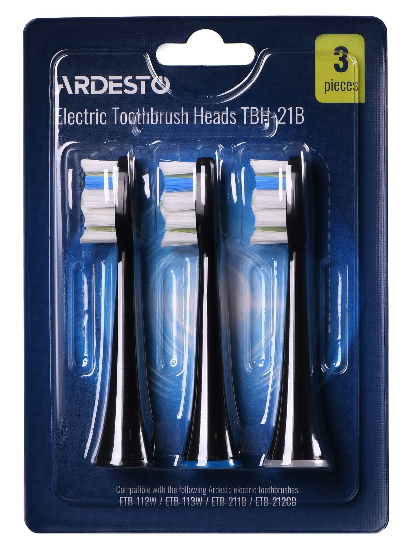 Насадка для зубной щетки Ardesto TBH-21B Black - Фото 1