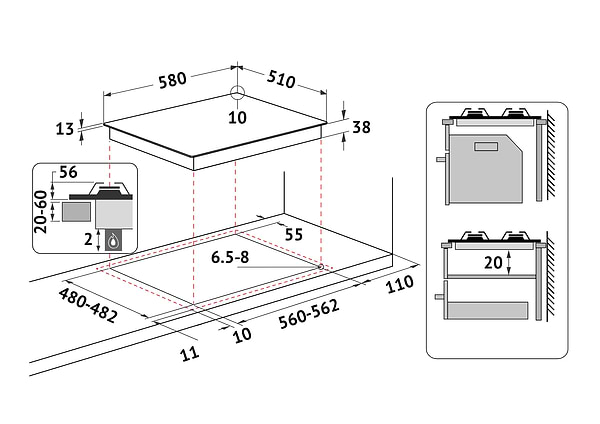 Фото - Варильна поверхня газова Whirlpool TKRL661IXEU