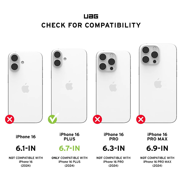 Фото - Чохол для смартфону UAG for iPhone 16 Plus, Civilian Magsafe, Black (114443114040)